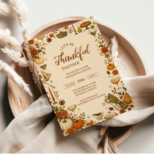 Nostalgische Vintage Thanksgiving-etentclub Kaart