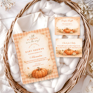 Carte D'accompagnement Tirage au sort de la couche Little Pumpkin Gingham