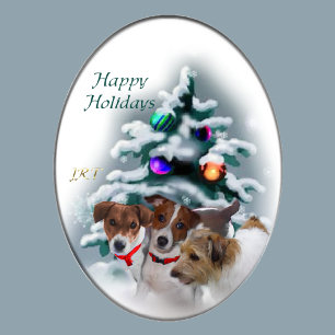 Jack Russell Terrier-kerstcadeaus Feestdagen Kaart