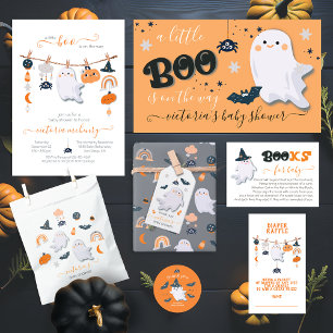 Sticker Rond Baby shower d'Halloween de Little Boo