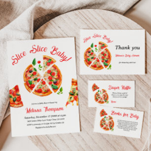 Modern Italiaans Baby shower voor Slice Slice Slic Bedankkaart