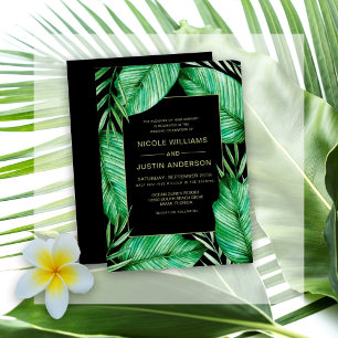 Invitation Vibrant Tropical Foliage Détails du Mariage