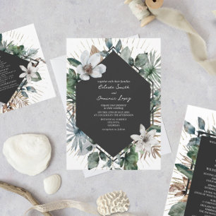 Faire-part de mariage Botanique Tropical Et Gold