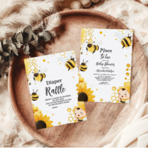 Serviette En Papier Mama to Bee Fleur sauvage Honeybee Mommy Baby show
