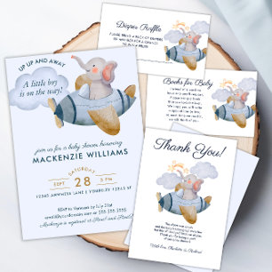 Carte D'accompagnement Blue Boy Elephant Plane Livres pour Baby Baby show