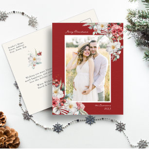 Carte de vacances Noël Elegant Photo Collage