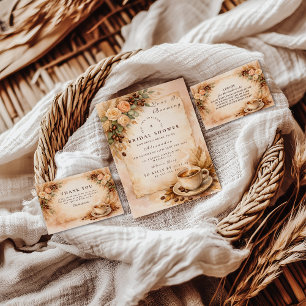 Carte De Remerciements Love Is Brewing Coffee Enterrement de Mariage