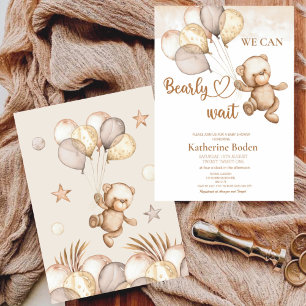 Papier Liste des Baby showers de l'ours bébé en peluche