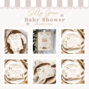 Invitation Baby shower lunique d'oie vintage