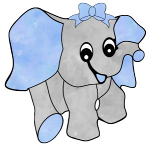 Birthday Boy Blue Baby Elephant Large Gift Bag Groot Cadeauzakje