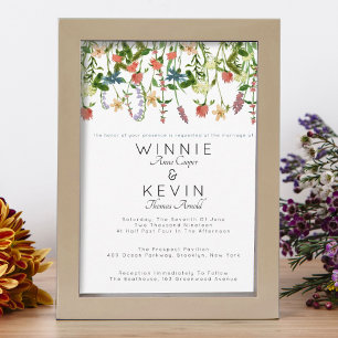 Invitation Mariage Fleur sauvage botanique