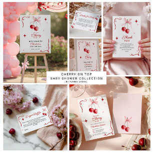 Carte D'accompagnement Coquette Baby shower de cerisier rose Livres pour 