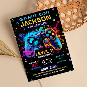 Sticker Rond Jeu Sur Vidéo Niveau De Jeu Vers L'Anniversaire de