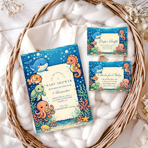 Fantastische Oceaanvrienden Baby Shower Servet