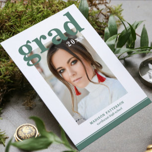 Photo Graduation Party Élégant Script moderne