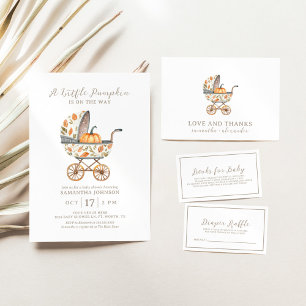 Sticker Rond Un Petit Baby shower Citrouille Favoriser Les Stic