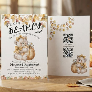 Invitation Nous pouvons à peine attendre le bébé de genre neu