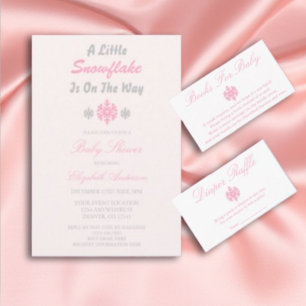 Invitation Un Petit Flocon De Neige Se Trouve Sur Le Chemin D