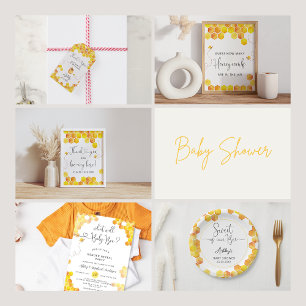 Petit miel doux Baby shower d'abeilles Invitation