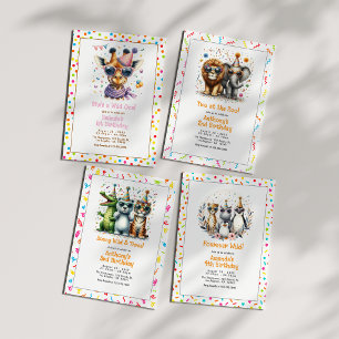 Invitation Elle est une girafe sauvage 1er anniversaire