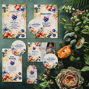 Serviette En Papier Bleu Berry Baby shower doux