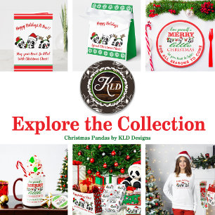 Mug Pandas de Noël personnalisés