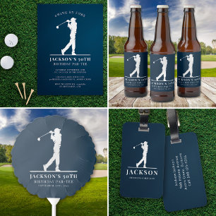 Invitation Jeu d'anniversaire de la Marine Blue Golf