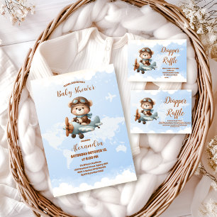 Carte D'accompagnement L'aventure de l'ours mignon commence le raffle Dia