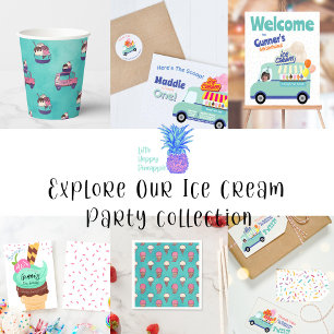Invitation Crème de glace Vous hurlez quatrième anniversaire 