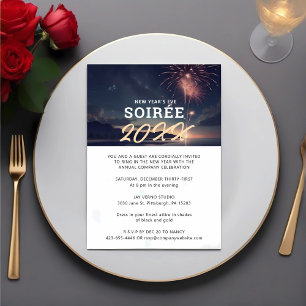 Serviette En Papier Fireworks Thème Script Caligraphie Bonne année