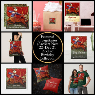 Puzzle Sagittarius Horoscope Zodiac Vintage médiéval LG