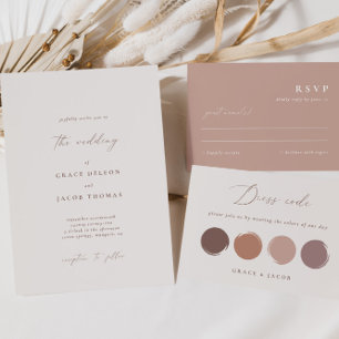 Cartons Réponse Palette couleur rose, mauve et bronze Rose