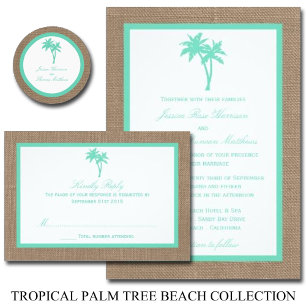 Invitation La collection Tropical Palm Tree Beach Wedding