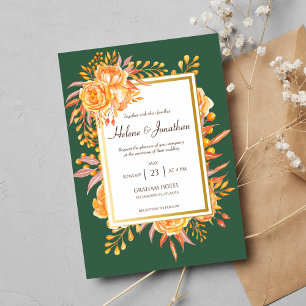 Save The Date Moderne Floral Terracotta Rustique Mariage