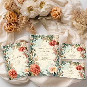 Save The Date Unique Mariage victorien Royal Floral