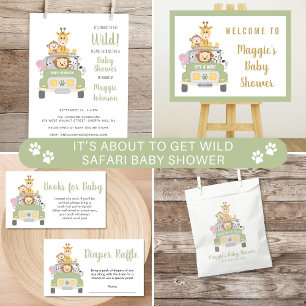 Informatie over Wild Safari Virtual Baby shower Kaart
