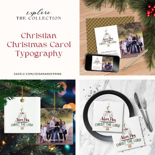 Sticker Rond Typographie de Carol Rustique Christian Christmas