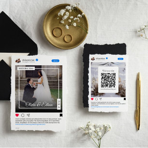 Invitation Moderne Funny Mariage des médias sociaux