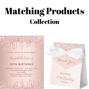 Papier BUDGET anniversaire rose or parties scintillant ro