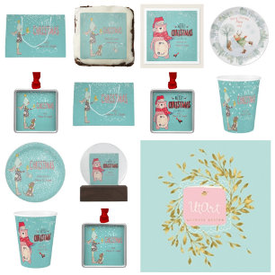 Vrolijk kerstfeest- X-mas Beer en bewerkbare tekst Feestdagenkaart