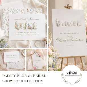 élégant délicat floral Baby Shower de mariage de p