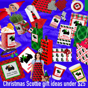 Sac Cadeau Pour Bouteille Scottish Terrier Joyeux Noël