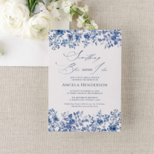Invitation Chinoiserie Victorian Quelque chose de bleu Fête d