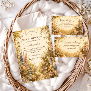 Serviette En Papier Baby Shower Bohème Fleur Sauvage Intemporel