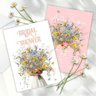 Bride's enorme Wildflower boeket Vrijgezellenfeest Papieren Bordje