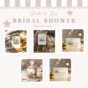 The Bride to Bee Daisy waterverf Shower Servet