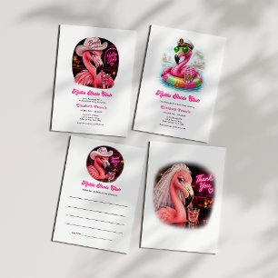 Invitation Club Hottie Shots Flamingo Piscine Enterrement de 
