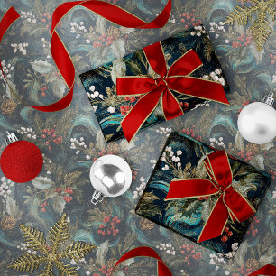 Vintage Kerst Elegante Sparkle Cadeaupapier
