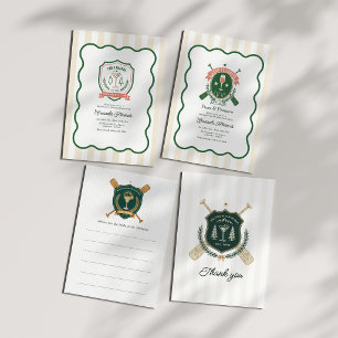 Invitation Week-end de célibataire chic du Club d'été de Camp