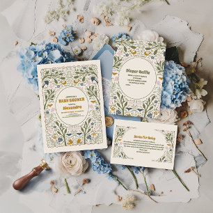 Rustiek Green Woodland Fern Baby shower Papieren Bordje